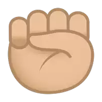 a cartoon drawing of a fist with the thumb visible