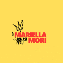 a logo for bi mariella farmasi peru has a crown on it