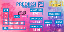 a pink and purple poster for prediksi s pools singapore