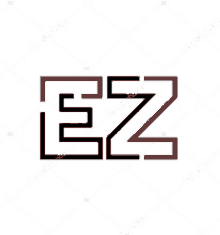 a black and red logo with the letter e and z in a square .