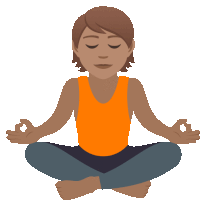 a cartoon illustration of a woman meditating in a lotus position