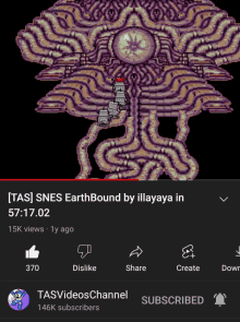 a screenshot of a video titled snes earthbound by illayaya in