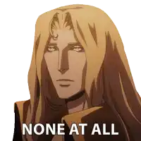 a picture of a man with long hair and the words " none at all "