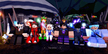 a group of roblox characters are posing for a picture including jamil and jaynika