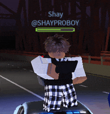 a screenshot of a video game with the name shay on it