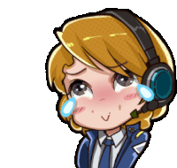 a cartoon of a girl wearing headphones and a tie