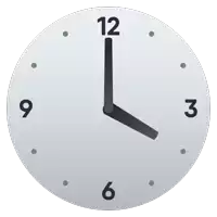 a clock shows that it is almost 5:00