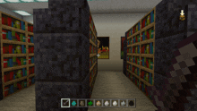 a screenshot of a minecraft game shows a painting on a wall