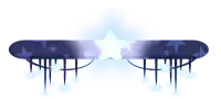 a blue object with stars on it and a white star in the middle