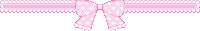 a pixel art of a pink bow with white polka dots