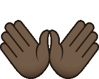 a cartoon drawing of a pair of black hands