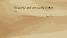 a quote from stephen king is displayed on a desert background