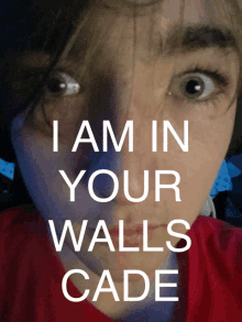 a poster that says i am in your walls cade on it