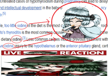 a picture of a girl smoking a cigarette with the words live reaction underneath it