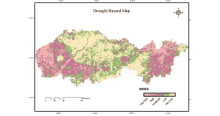 a map of a drought hazard area with the index at the top