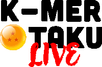 a logo for k-mer taku live with a dragon ball on it