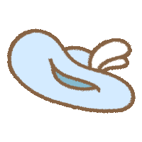 a drawing of a blue object with wings on it