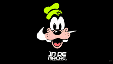 a cartoon goofy with a nike swoosh on his hat