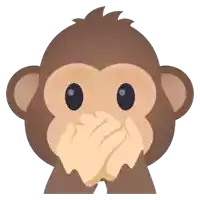 a monkey is covering its mouth with its hand