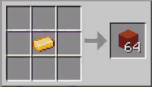 a gold bar is being added to a black block in a minecraft game .