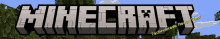 the word minecraft that is on a screen