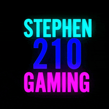 a logo for stephen 210 gaming with neon colors