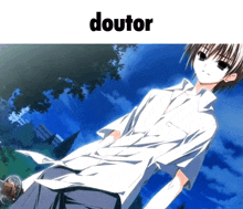 a picture of a boy with the word doutor on top