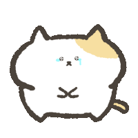 a drawing of a cat with a tear on its face