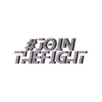 a sticker that says #join thefight on it