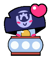 a cartoon character wearing a pirate hat with a heart above his head