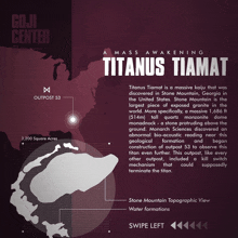 titanus tiamat is a mass awakening that was discovered in stone mountain georgia in the united states