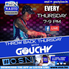 an advertisement for osn radio shows a man playing a dj set