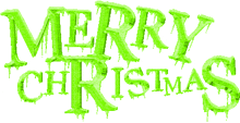 the word merry christmas is written in green letters on a white background