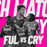 a poster for a soccer game called full vs cry