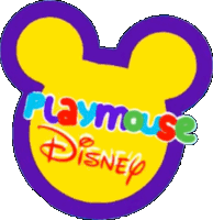 a logo for playmouse disney with a mickey head