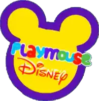 a logo for playmouse disney with a mickey head