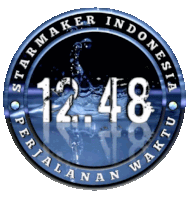 a logo for starmaker indonesia with a water splash in the center