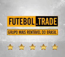 a logo for futebol trade with four gold stars on it