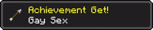 achievement get gay sex is displayed on a screen