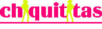 a pink and yellow logo for chiquitas with two women silhouettes