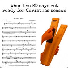 when the bd says get ready for christmas season sleigh ride sheet music