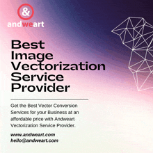 an advertisement for an image vectorization service