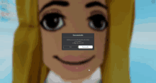 a close up of a girl 's face with a message that says desconexado