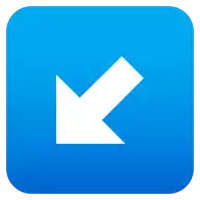 a blue icon with a white arrow pointing down