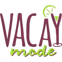 a logo that says vacay mode with a lime slice