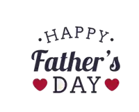 a happy father 's day greeting card with hearts