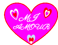 a pink heart with the word amour written on it