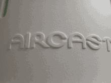 the word aircast is printed on a white surface