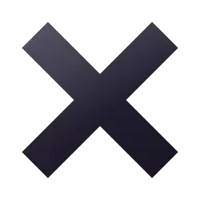 a black cross on a white background with a shadow