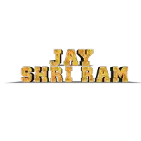 the word jay shri ram is written in gold letters